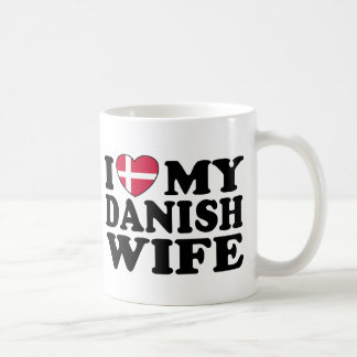 Taza De Café Amo a mi esposa danesa