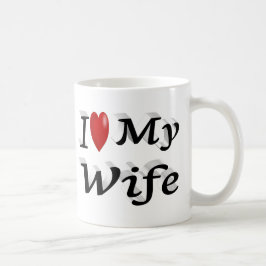 Taza De Café Amo a mi esposa lindo texto negro