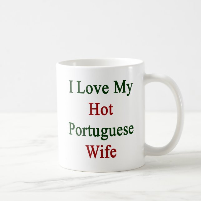 Taza De Café Amo a mi esposa portuguesa caliente (Derecha)