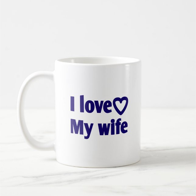 Taza De Café Amo a mi esposa - Regalo romántico para esposa, es (Izquierda)