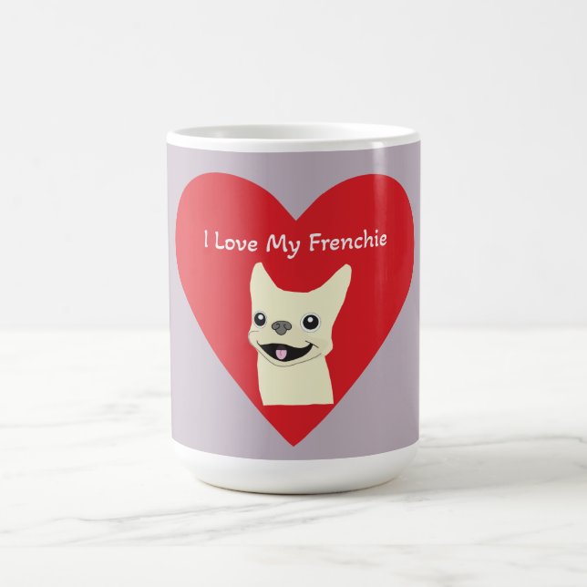 Taza De Café Amo a mi Frenchie, Lavender (Centro)