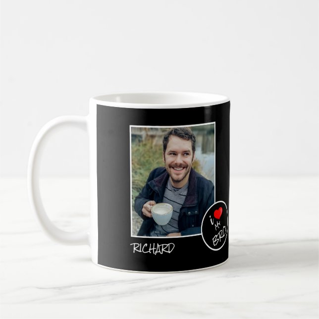 Taza De Café Amo a mi hermano, foto Personalizado - Personaliza (Izquierda)