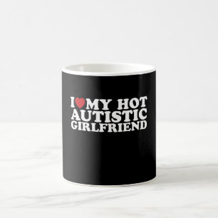 Taza De Café Amo a mi hermosa novia autista GF Autismo Corazón