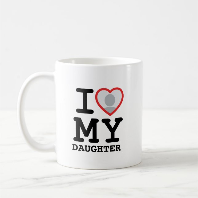 Taza De Café amo a mi hija | Foto del Día del Padre (Izquierda)