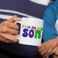 Amo a mi hijo gay, mamá arcoiris retro