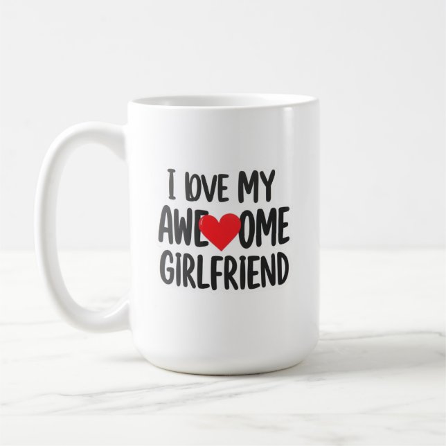 Taza De Café Amo a mi increíble novia (Izquierda)