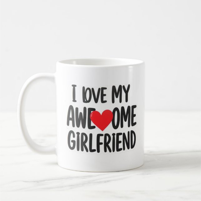 Taza De Café Amo a mi increíble novia (Izquierda)