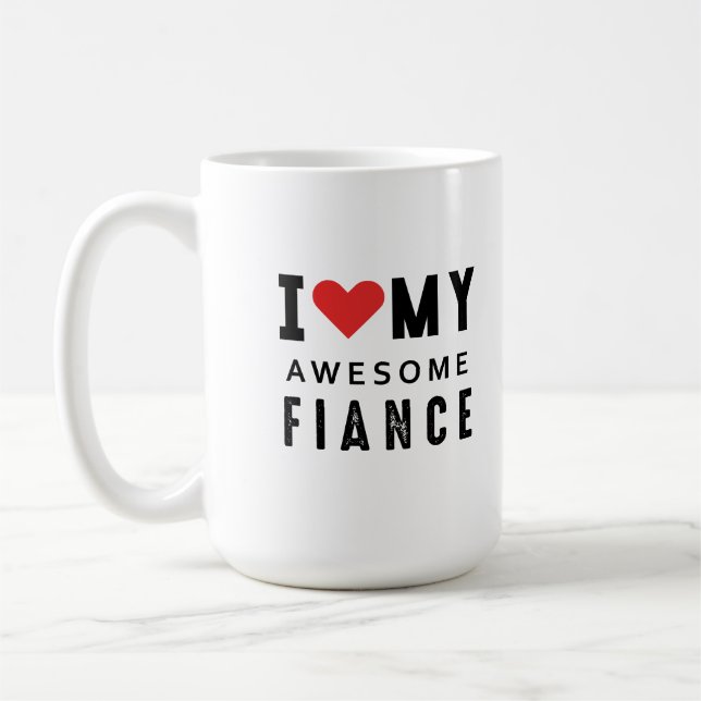 Taza De Café Amo a mi increíble prometida (Izquierda)