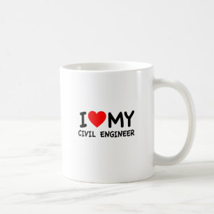 Taza De Café Amo a mi ingeniero civil