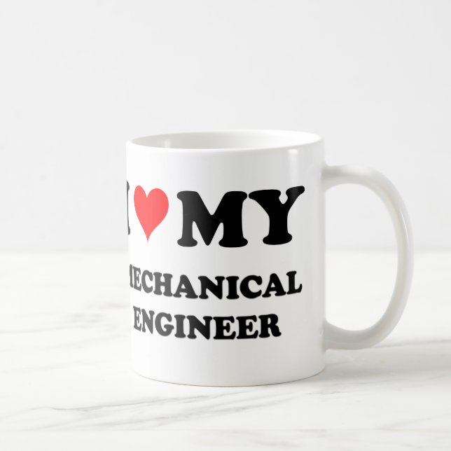 Taza De Café Amo a mi ingeniero industrial (Derecha)