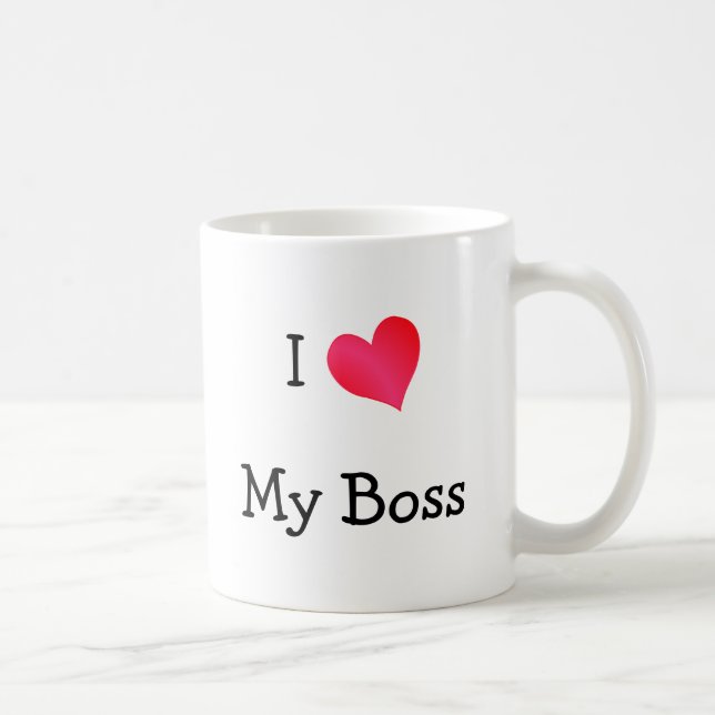 Taza De Café Amo a mi jefe (Derecha)