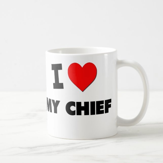 Taza De Café Amo a mi jefe (Derecha)