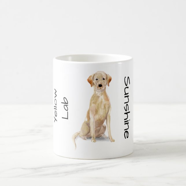 Taza De Café Amo a mi labrador amarillo (Centro)