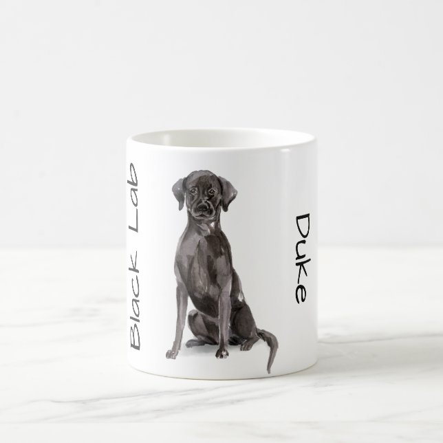 Taza De Café Amo a mi labrador negro (Centro)