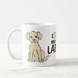 Taza De Café Amo a mi labrador retriever del laboratorio