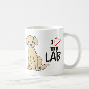 Taza De Café Amo a mi labrador retriever del laboratorio