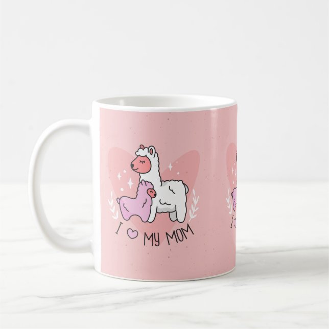 Taza De Café Amo a mi mamá Alpacas Mug (Izquierda)