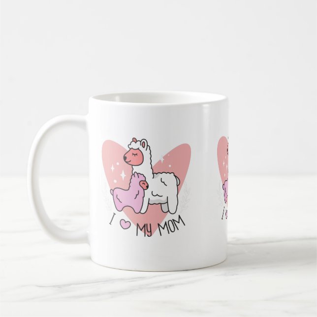 Taza De Café Amo a mi mamá Alpacas Mug (Izquierda)