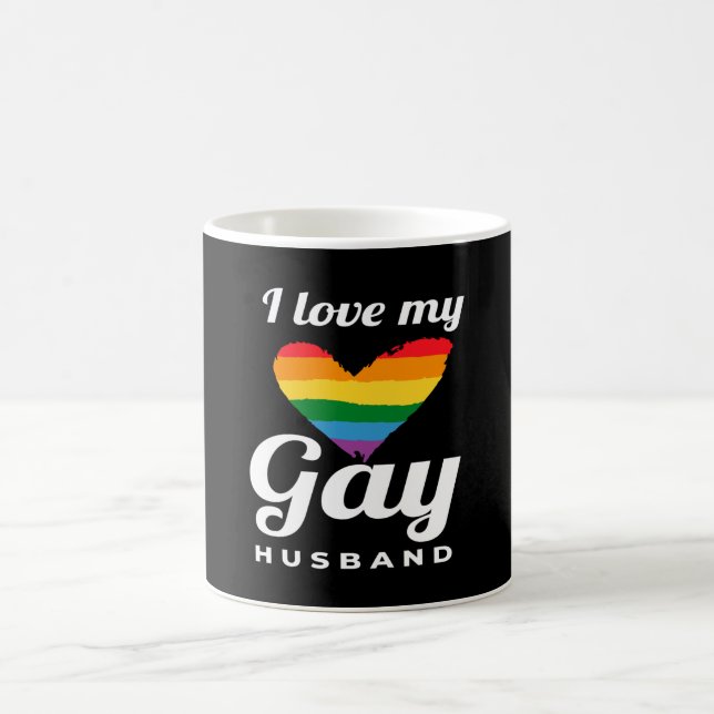 Taza De Café Amo a mi marido gay gay (Centro)