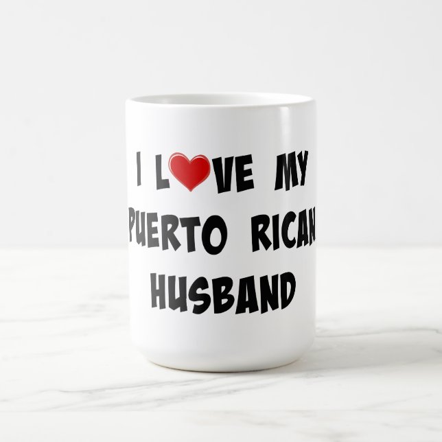 Taza De Café Amo A Mi Marido Puertorriqueño (Centro)