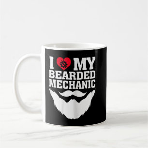 Taza De Café Amo a mi mecánico barbudo