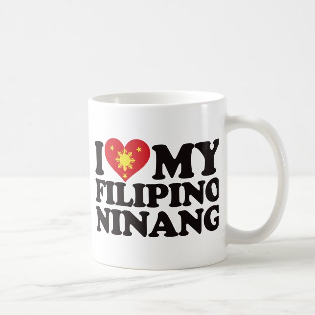 Taza De Café Amo a mi Ninang filipino (Derecha)