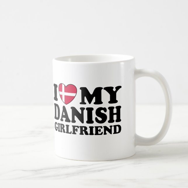 Taza De Café Amo A Mi Novia Danesa (Derecha)