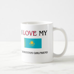 Taza De Café Amo a mi novia de Kazakhstani