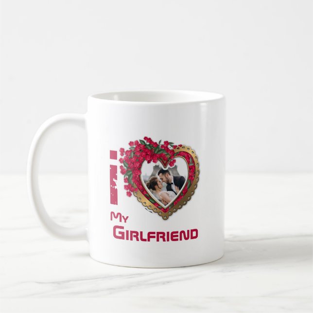 Taza De Café Amo a mi novia - Foto Mug (Izquierda)
