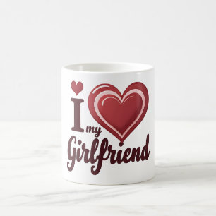Taza De Café Amo a mi novia personalizado