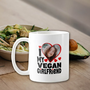 Taza De Café Amo a mi novia vegana, Día de San Valentín