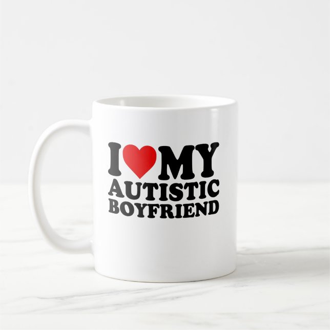 Taza De Café Amo A Mi Novio Autista (Izquierda)