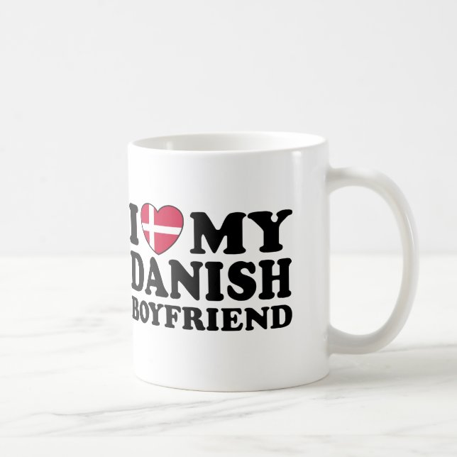 Taza De Café Amo a mi novio danés (Derecha)