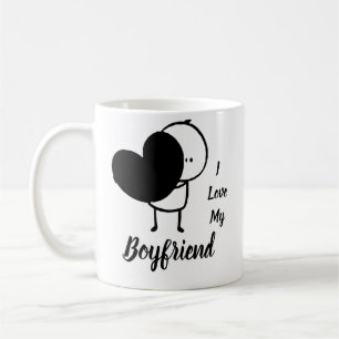 Taza De Café Amo a mi NOVIO - Personalizado personalizado moder