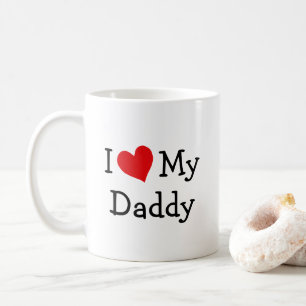 Taza De Café Amo a mi papá corazón rojo foto