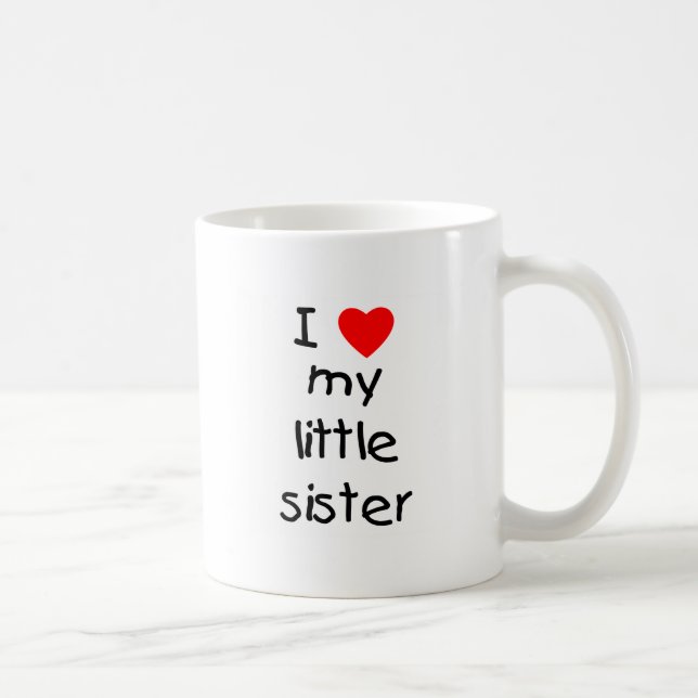 Taza De Café Amo a mi pequeña hermana (Derecha)
