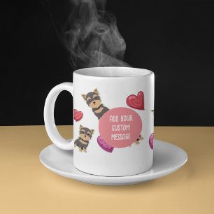 Taza De Café Amo a mi perro terrier de Yorkshire con corazón br