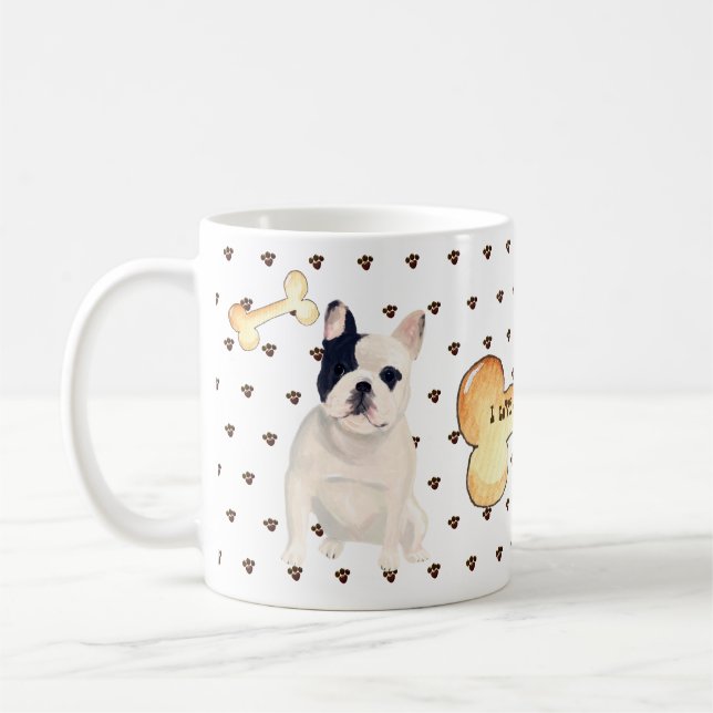 Taza De Café Amo a mi Personalizado de Bulldog francés (Izquierda)