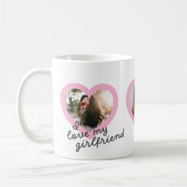 Taza De Café Amo a mi Personalizado novia Pink Valentine Photo