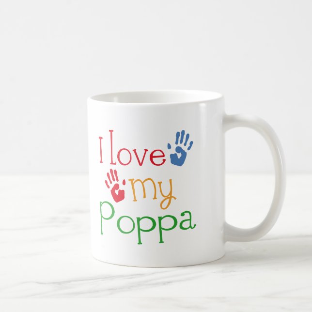 Taza De Café Amo a mi Poppa (Handprints) (Derecha)