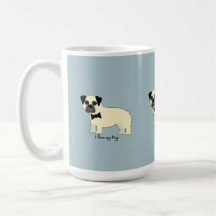 Taza De Café Amo a mi Pug