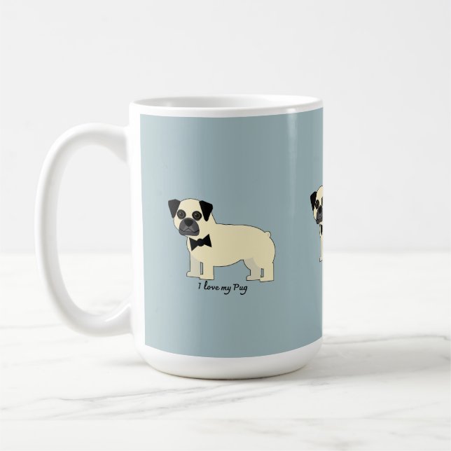 Taza De Café Amo a mi Pug (Izquierda)