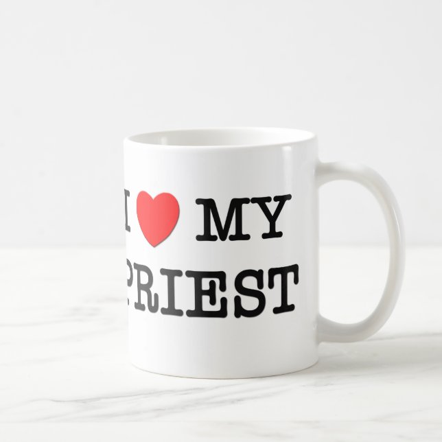 Taza De Café Amo a mi SACERDOTE (Derecha)