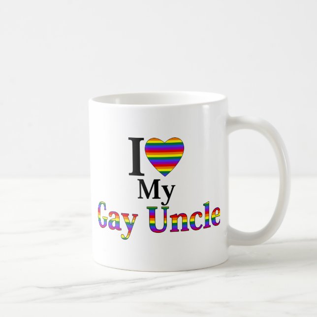 Taza De Café Amo A Mi Tío Gay (Derecha)