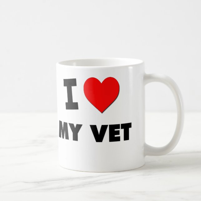 Taza De Café Amo a mi veterinario (Derecha)