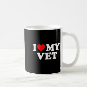 Taza De Café Amo a mi veterinario - Corazón Rojo