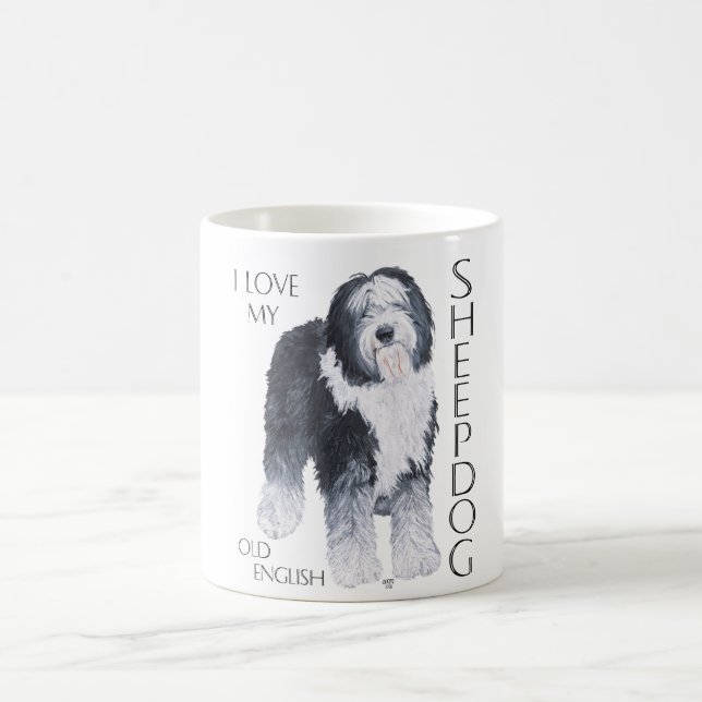 Taza De Café Amo a mi viejo pastor inglés (Centro)