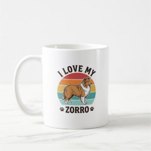 Taza De Café Amo a mi Zorro Diseño Vintage Amante de los Perros