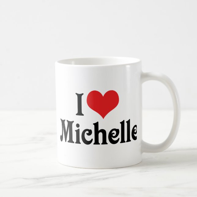 Taza De Café Amo a Michelle (Derecha)