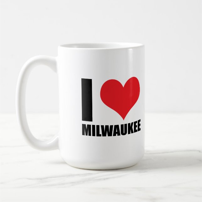 Taza De Café Amo a Milwaukee (Izquierda)
